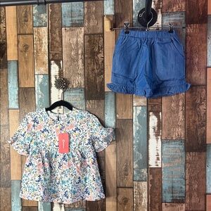 PatPat Floral Print top and shirts set